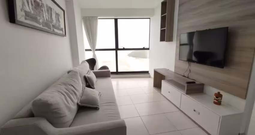 Aconchegante apartamento 1 quarto 40m², de frente para o mar.
