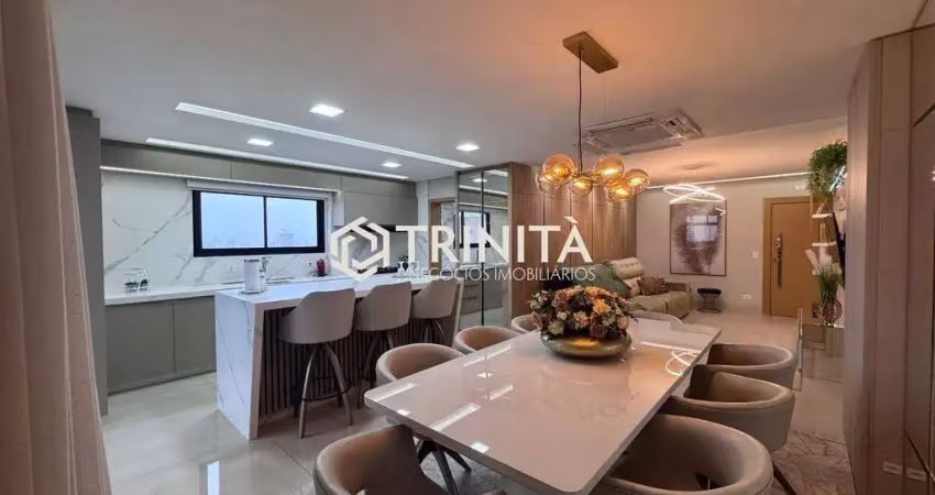 Apartamento com 1 suíte, 2 quartos e 3 vagas de garagem lado à lado, condomínio jardins