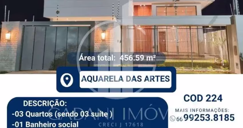 Casa com 3 quartos à venda na Avenida das Figueiras, 02, Aquarela das Artes, Sinop