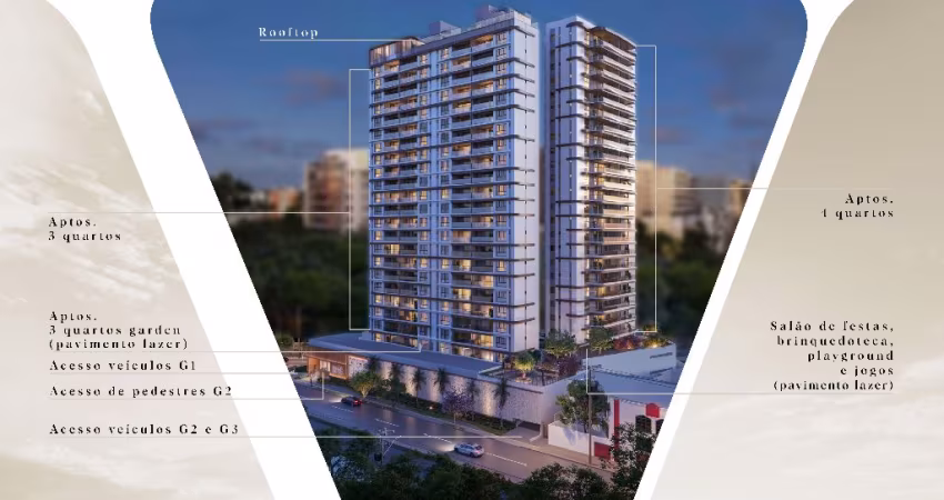 Apartamento à Venda no Rivê, Rio Vermelho - 3 e 4 Quartos