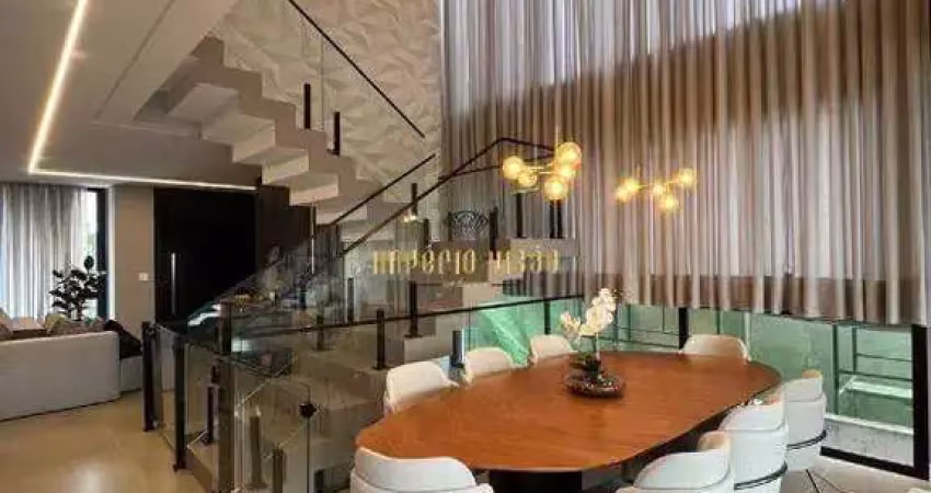 Sobrado de condomínio à venda com 4 suítes, área gourmet com piscina no residencial real park - arujá/sp