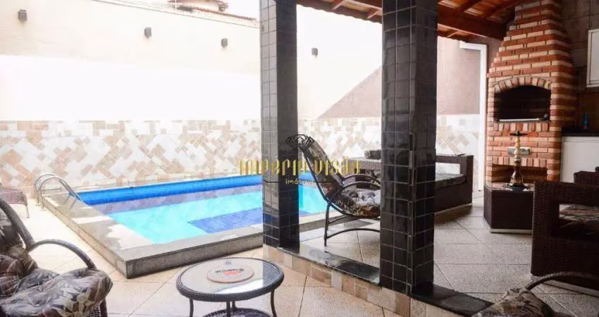 Sobrado à venda com 3 dormitórios, sendo 1 suíte com hidromassagem e closet, piscina e churrasqueira no bairro jardim dos ipês - suzano - sp