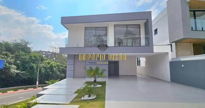 Sobrado de condomínio à venda com 4 suítes, área gourmet com piscina no residencial real park - arujá/sp