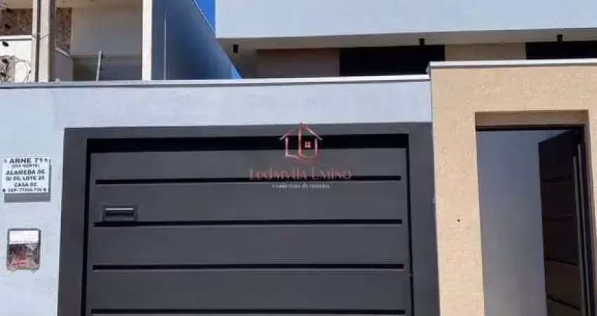 Casa na 604 norte com 2 quartos, pé-direito duplo e churrasqueira