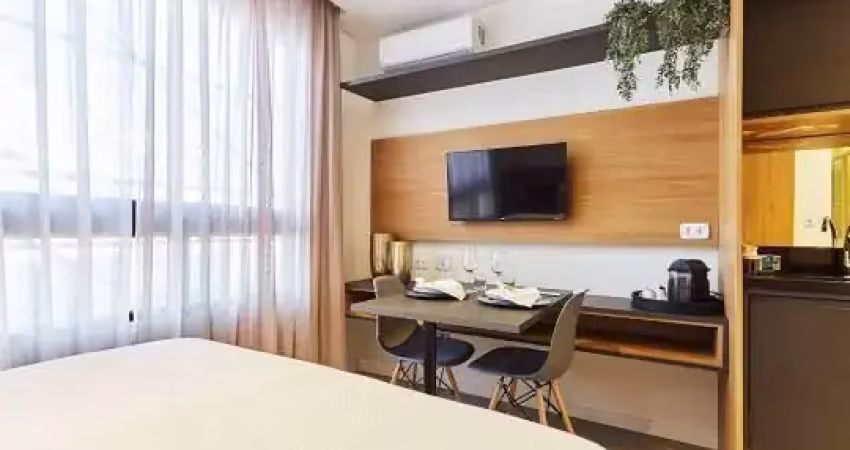 Studio mobiliado com vaga pronto para rentabilizar  no centro de curitiba