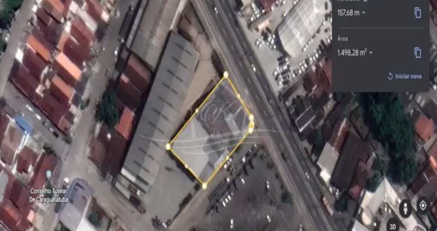 Área escriturada de 1.498,28m de frente para av rio branco, com várias construções, caraguatatuba/sp