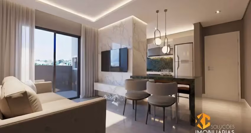 Apartamento no bairro aventureiro - oportunidade de adquirir seu apartamento com 2 quartos, sacada com churrasqueira e 1 vaga de garagem!  entrada 27x