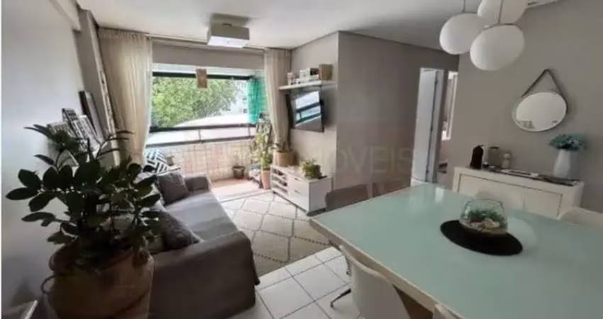 Apartamento de 3 quartos com suíte e 2 salas, na torre, recife-pe: 63m², 2 vagas de garagem!