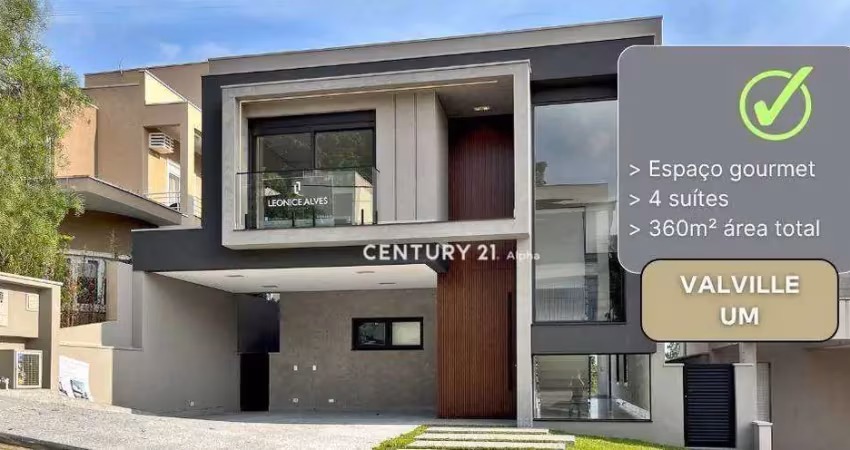 Casa com 4 suítes à venda, 350 m² por r$ 3.650.000 - valville 1 - santana de parnaíba/sp
