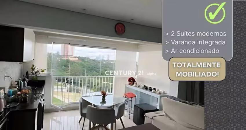 Apartamento com 2 suítes para alugar, 69 m² por r$ 7.500/mês - green valley - barueri/sp