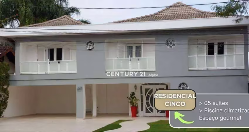 Casa com 5 suítes à venda, 520 m² por r$ 4.180.000 - residencial cinco (alphaville) - santana de parnaíba/sp