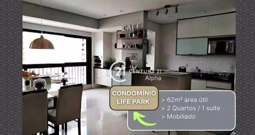 Apartamento com 2 dormitórios para alugar, 62 m² por r$ 6.830,00/mês - green valley - barueri/sp