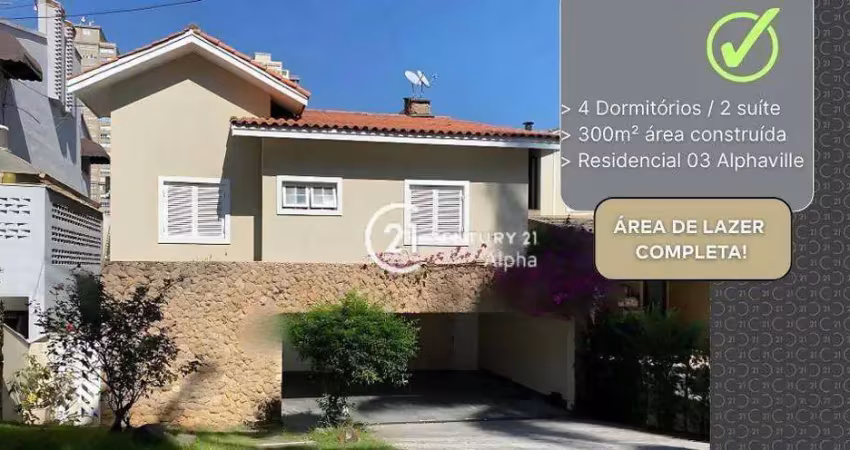 Casa com 4 dormitórios à venda, 300 m² por r$ 2.135.000,00 - alphaville 03 - santana de parnaíba/sp
