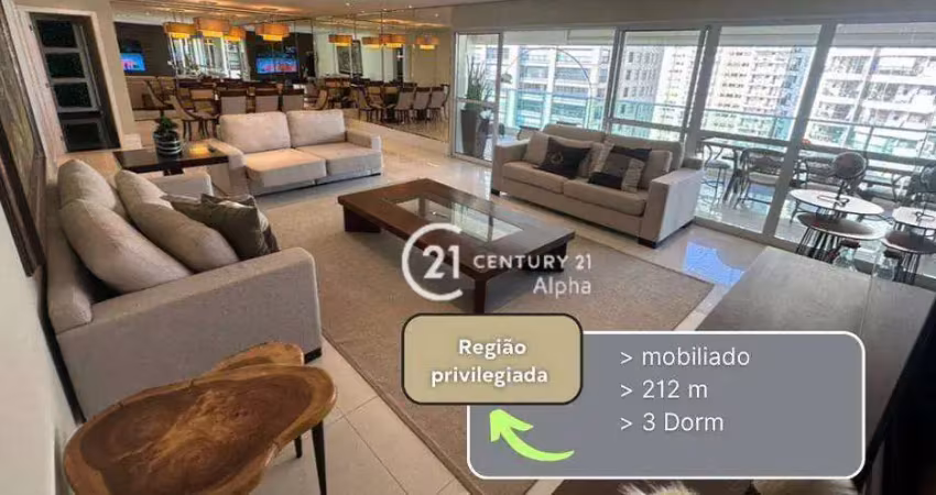 Apartamento com 3 dormitórios para alugar, 212 m² por r$ 20.000,01/mês - alphaville industrial - barueri/sp