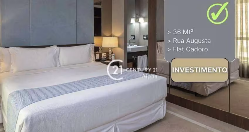 Flat com 1 quarto à venda para investimento, 36 m² por r$ 450.000 - consolação - são paulo/sp