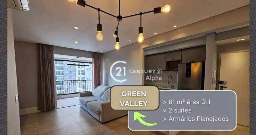 Apartamento com 2 dormitórios, 81 m² - venda por r$ 1.250.000,00 ou aluguel por r$ 8.289,33/mês - green valley - barueri/sp