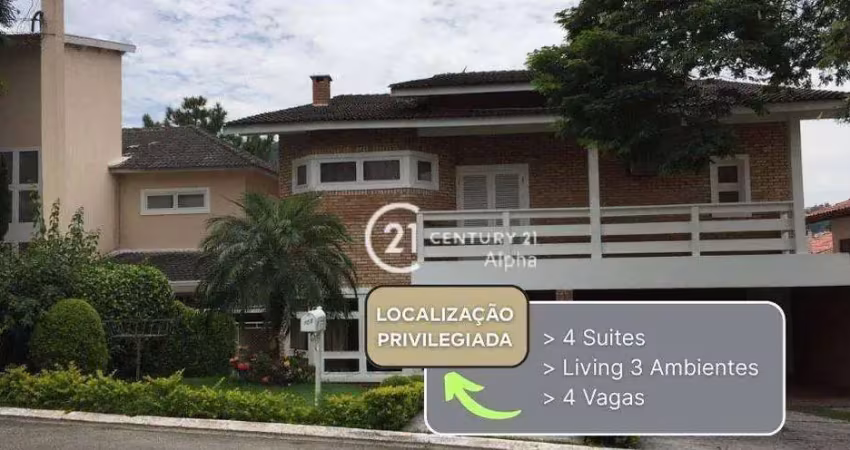 Casa com 4 dormitórios, 403 m² - venda por r$ 2.800.000,00 ou aluguel por r$ 16.121,00/mês -  alphaville - santana de parnaíba/sp