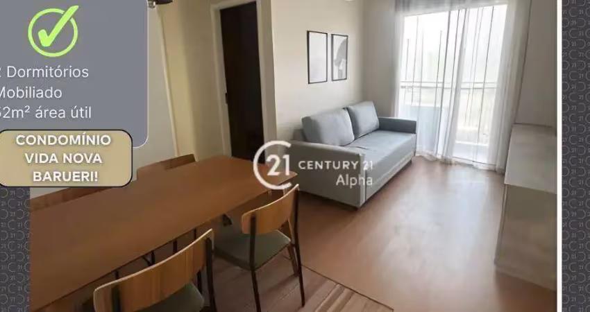 Apartamento com 2 dormitórios para alugar, 52 m² por r$ 4.862,00/mês - jardim tupanci - barueri/sp