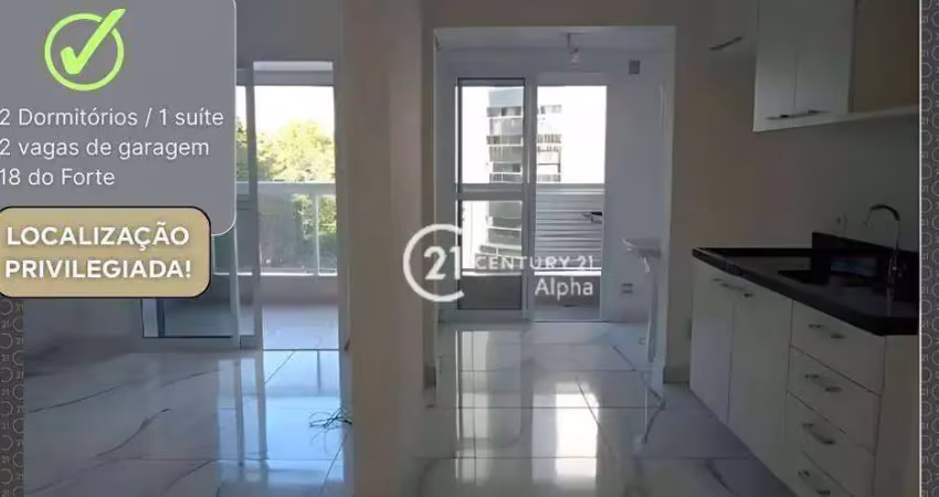 Apartamento com 2 dormitórios para alugar, 66 m² por r$ 5.750,00/mês - empresarial 18 do forte - barueri/sp