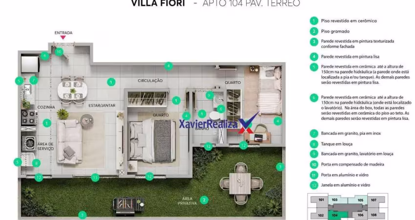 Apartamento garden com 2 dormitórios à venda, 45 m² por r$ 500.000,00 - alípio de melo - belo horizonte/mg