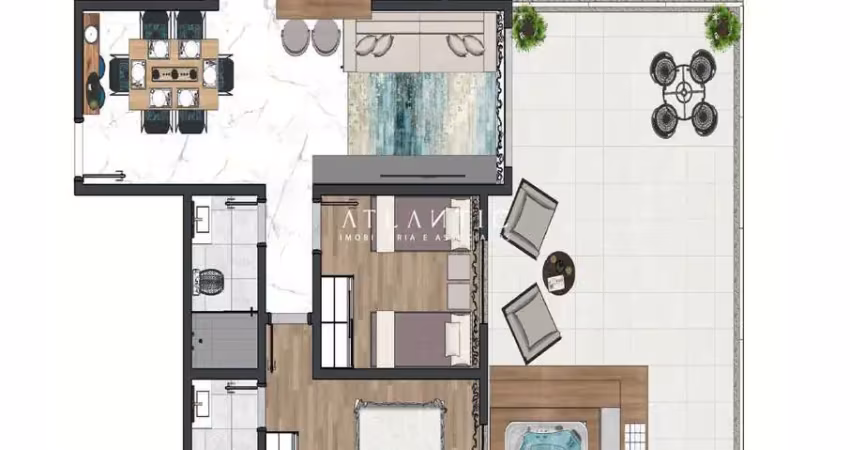 Apartamento gardem na planta, 2 quartos com suite 2 vagas