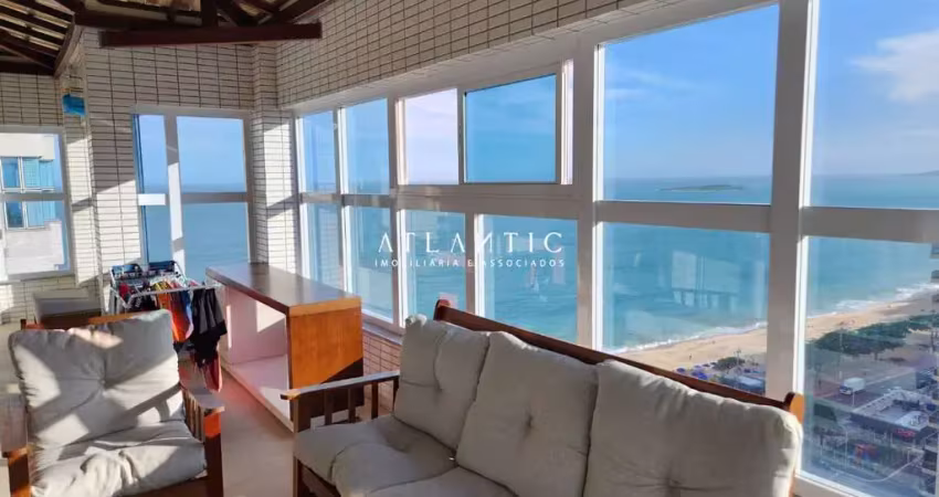 Cobertura vista mar com 3 dormitórios à venda, 188 m²  - itapuã - vila velha/es