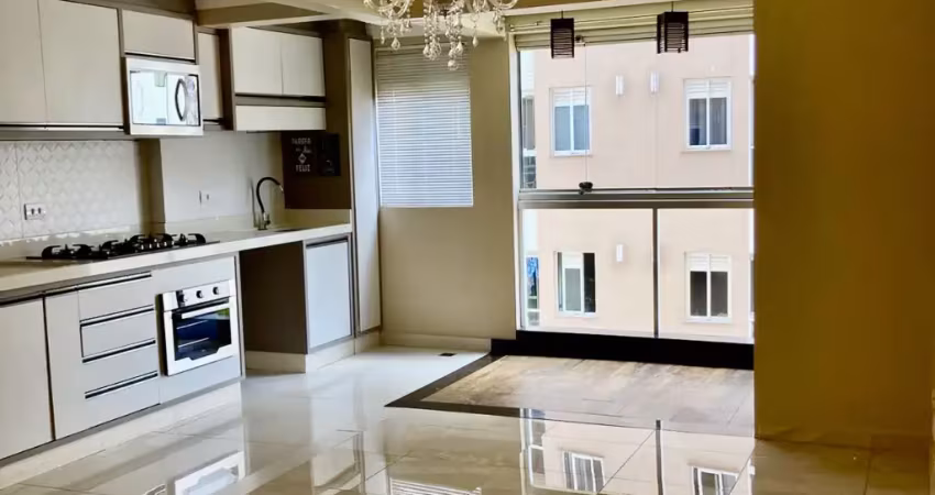 Apartamento semi-mobiliado, com 3 quartos, 2 vagas e sacada gourmet com churrasqueira no cancelli