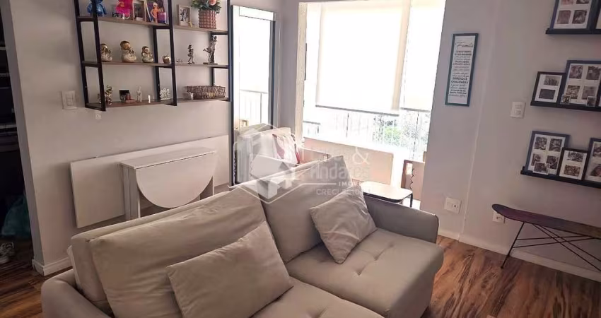 APARTAMENTO À VENDA COM 48M², MOBILIADO, 2 DORMS, SACADA ENVIDRAÇADA, SOL DA MANHÃ, 1 VG E COM DEPÓ