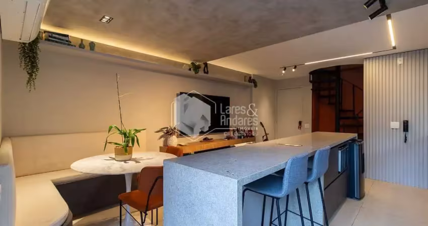 Duplex para venda em moema com 2 quartos, sendo 1 suíte, 58m²