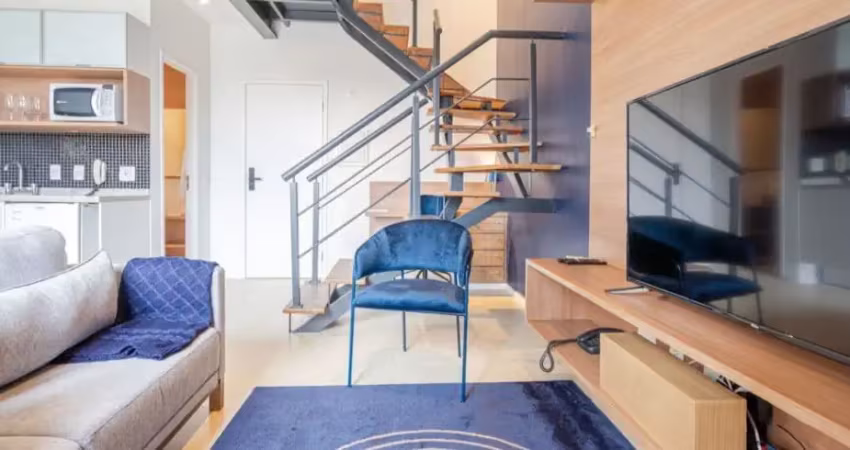 Lindo apartamento mobiliado de metros quadrados na região do brooklin