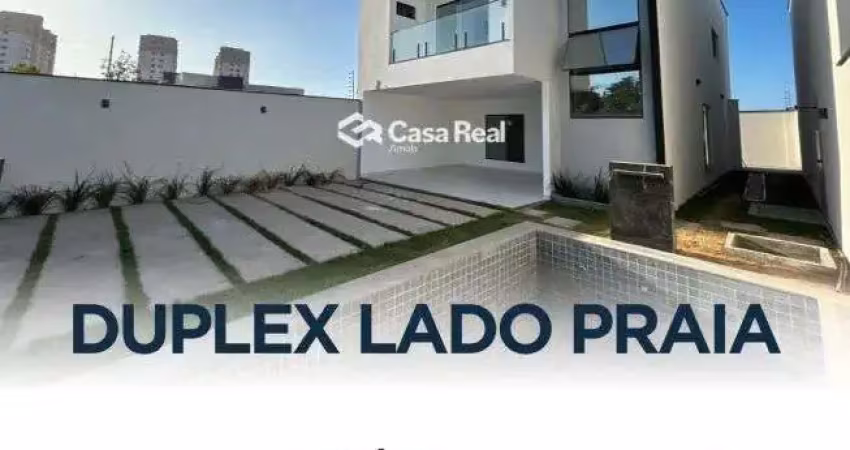 Linda casa duplex — lado praia no loteamento praia azul —na planta -  araçagy