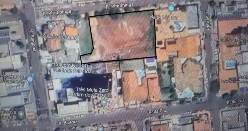 Terreno comercial no jardim dos estados com área de 3.150 m2 .