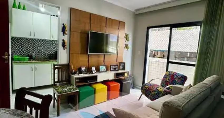 Apartamento para venda em praia grande, ocian, 1 dormitório, 1 banheiro, 1 vaga