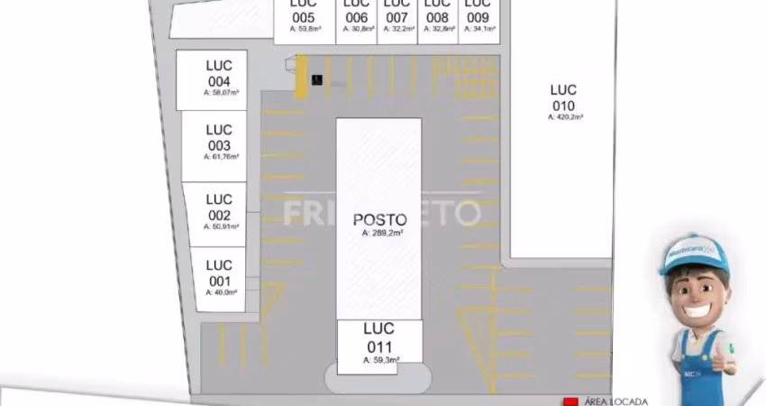 Ponto comercial para alugar no Ondas, Piracicaba 