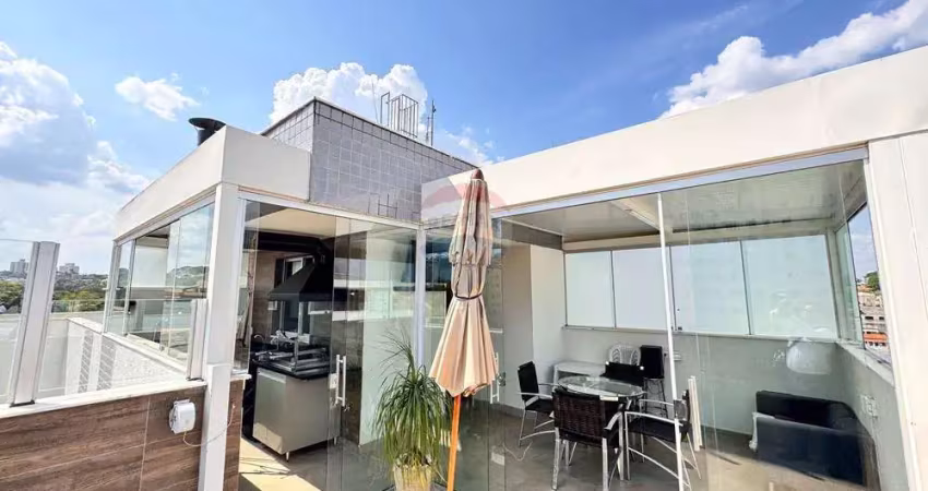 Cobertura duplex à venda no bairro santa mônica | com elevador e área gourmet | próximo à região da pampulha