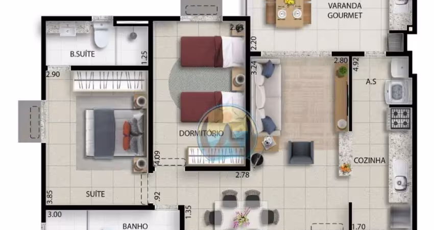 Apartamento com 2 quartos à venda em Tenório, Ubatuba 