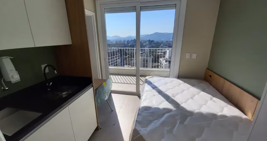 Studio mobiliado com terraço à venda na carvoeira, em florianópolis