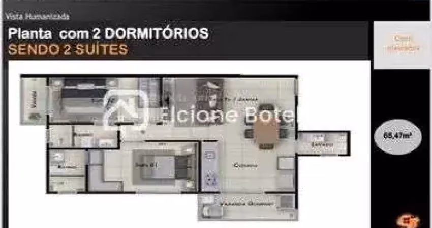 Apartamento com 2 quartos à venda no Jaraguá, Uberlândia 