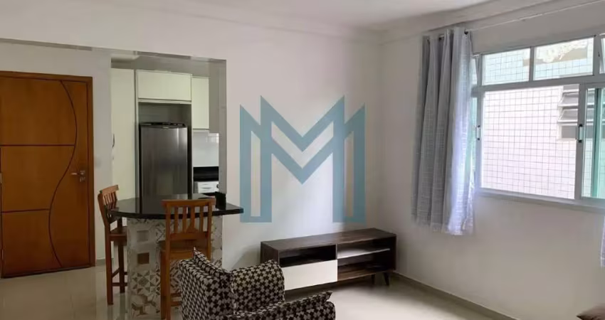 Apartamento mobiliado para alugar - 1 dormitório - 46 m² - boqueirão, santos