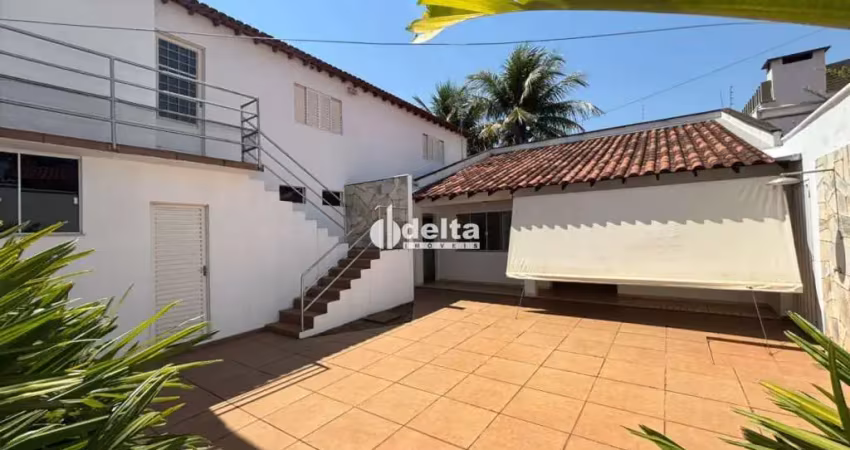 Casa comercial disponível para locação no bairro jardim karaíba em uberlândia-mg.