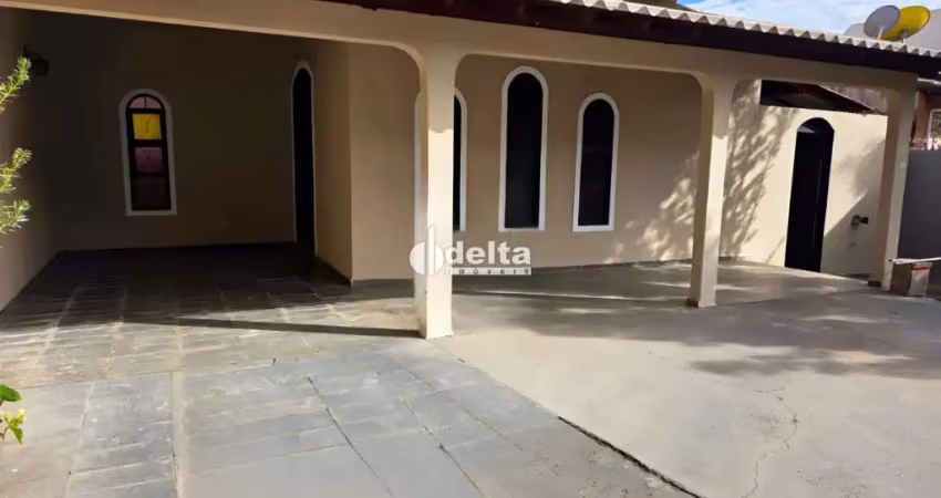 Casa residencial disponível para locação no bairro santa mônica em uberlândia-mg.