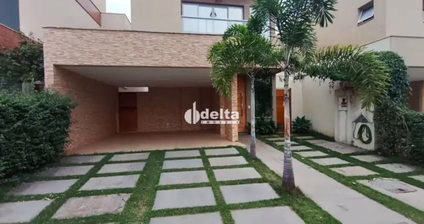 Casa em condomínio com 4 suítes disponível para locação no bairro aclimação em uberlândia-mg