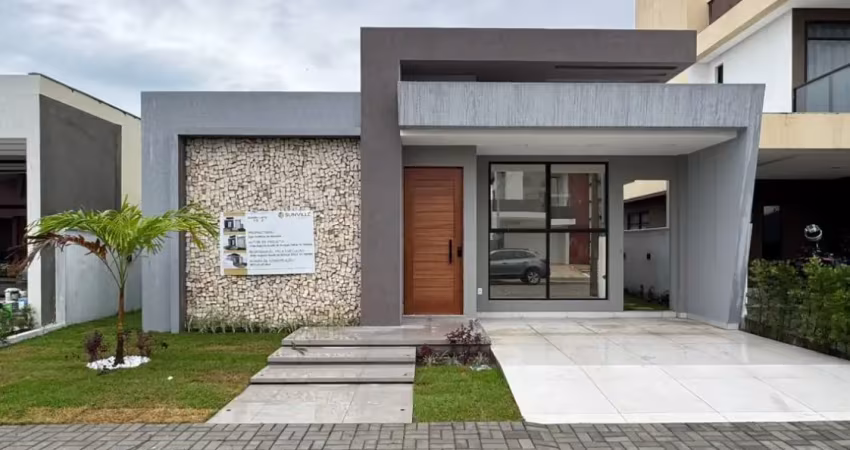 Excelente casa em condomínio fechado com 3 quartos sendo 1 suíte master, piscina e lazer completo