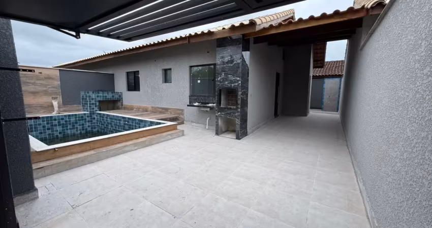 Casa nova com piscina e 02 dormitórios para venda, itanhaém / sp