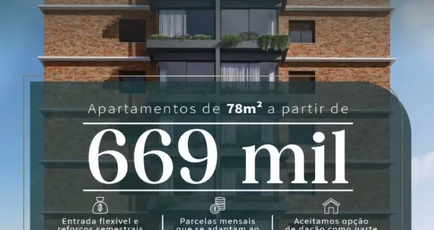 Lançamento: apartamentos de 2 e 3 dormitórios com 1 ou 2 vagas