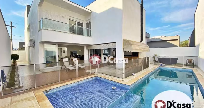 Lindo sobrado à venda com 3 suítes, espaço gourmet e piscina, condomínio san marco, taubaté-sp.