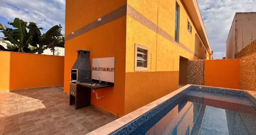 Casa lado praia a 100 metros do mar , com piscina , em itanhaém por r$ 364.000,00