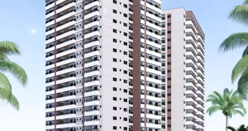 Apartamento frente mar com piscina em praia grande.