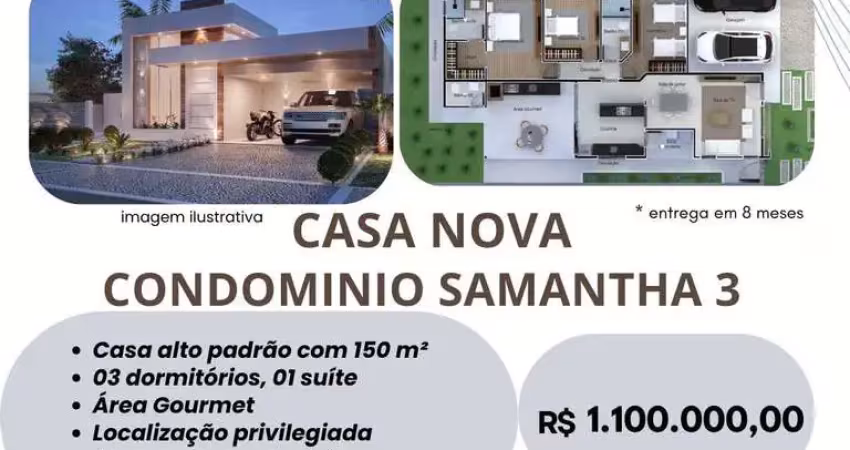 Samantha 3 - casa alto padrão em jardins de samantha iii, araras/sp