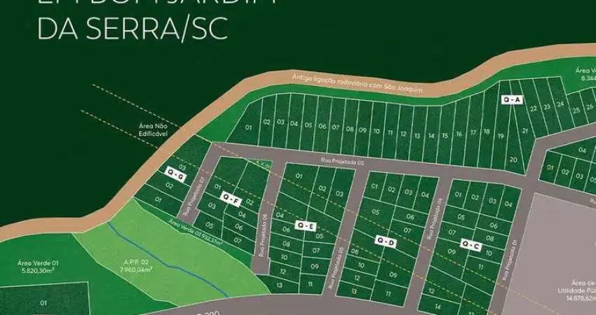 Terreno no res. bela vista/ bom jardim da serra/ sc
